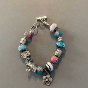 April Themed Vintage Charm Bracelet
